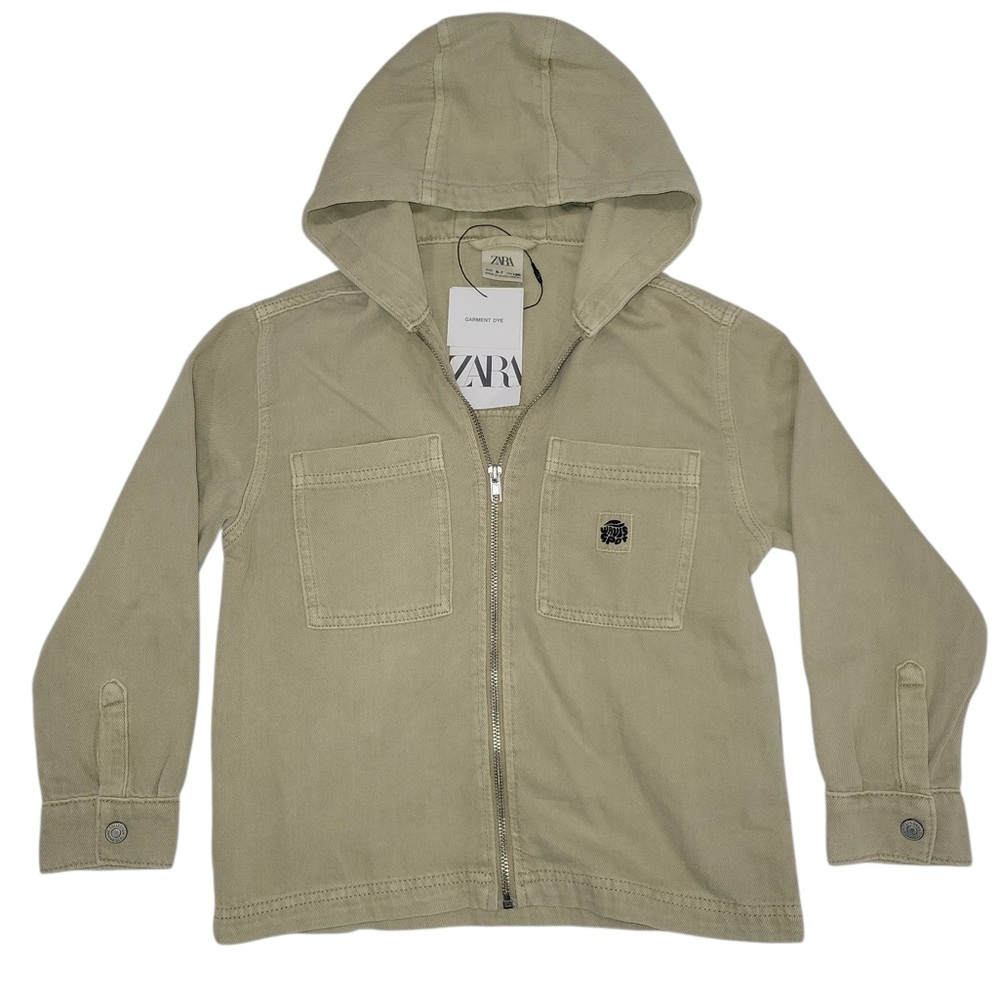 Zara Tan Hooded Jacket for‎ Kids Size 6-7 Years